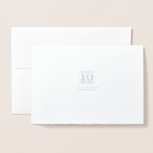 Woestijnstaffels Metallic Folie Happy Birthday Kaa Folie Kaarten (Met envelop)