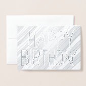 Woestijnstaffels Metallic Folie Happy Birthday Kaa Folie Kaarten (Voorkant met envelop)