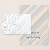 Woestijnstaffels Metallic Folie Happy Birthday Kaa Folie Kaarten (Display)