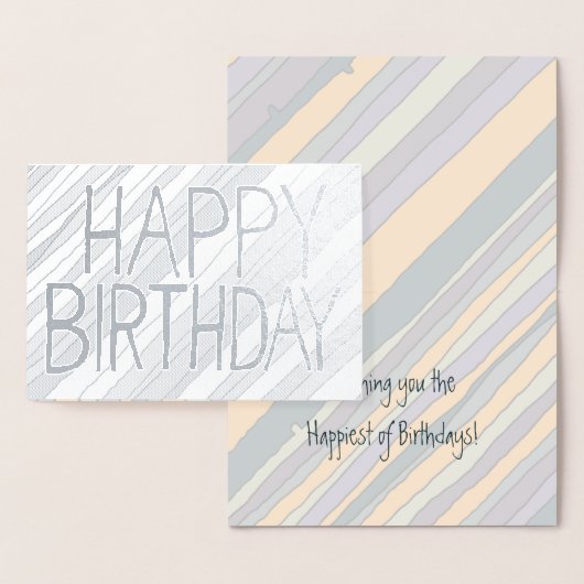 Woestijnstaffels Metallic Folie Happy Birthday Kaa Folie Kaarten (Display)