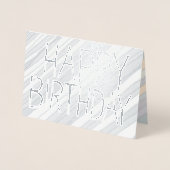 Woestijnstaffels Metallic Folie Happy Birthday Kaa Folie Kaarten (Voorkant)