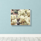 Woestijnstraling Cholla Cactus Foto Canvas Afdruk (Insitu (Houten vloer))