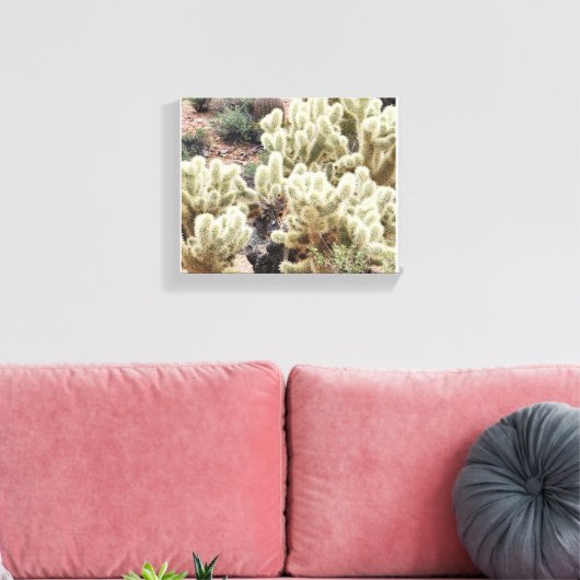 Woestijnstraling Cholla Cactus Foto Canvas Afdruk (Insitu (Woonkamer))