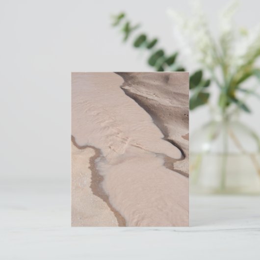 woestijnstroom briefkaart (Staand voorkant)