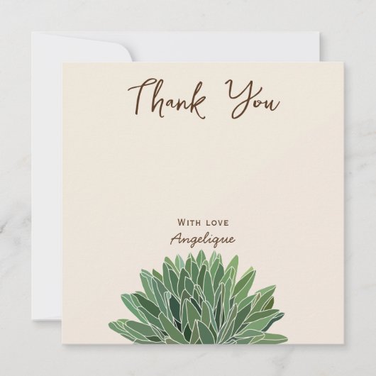 Woestijnsucculent Bedankkaart (Voorkant)