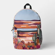 Woestijnsucculent Rugzak – Abstract Landschap