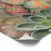 Woestijnsucculenten bloeiende cactussen perfect poster (Hoek)
