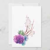Woestijnsucculenten Geboorteaankondiging Fotokaart Aankondiging (Achterkant)