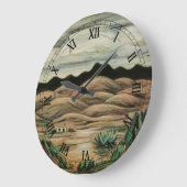 Woestijntafereel van Marsden Hartley, Vintage Fine Grote Klok (Hoek)