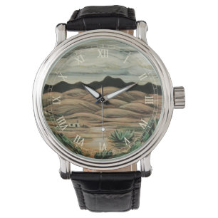 Woestijntafereel van Marsden Hartley, Vintage Fine Horloge