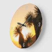 Woestijnthema Home Decor met Cactus Foto Grote Klok (Hoek)