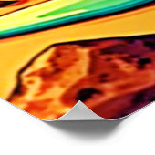 Woestijntijd smelt klok weg poster (Hoek)