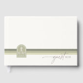 Woestijntrillingen Huwelijksstreep Salie ID1019 Gastenboek (Voorkant)