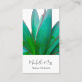 Woestijntuin Succulent Elegant Script Visitekaartje (Voorkant)