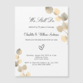 Woestijnvernieuwing gouden eucalyptus witte luxe magnetische uitnodiging (Voorkant)