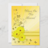 Woestijnvernieuwing Uitnodiging met gele bloem (Voorkant)