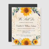 Woestijnvernieuwing zonnebloemen eucalyptus harst  magnetische uitnodiging (Voorkant / Achterkant)