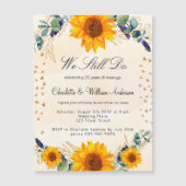 Woestijnvernieuwing zonnebloemen eucalyptus harst  magnetische uitnodiging (Voorkant)