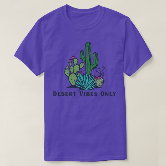Woestijnvibes alleen cactus t-shirt (Design voorkant)