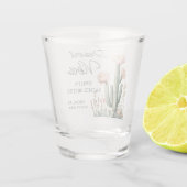 Woestijnvibes Bachelorette-feest Bloeiende Cactus Shot Glas (Achterkant)