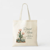 Woestijnvibes Bachelorette-feest Bloeiende Cactus Tote Bag (Achterkant)