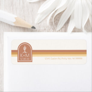 Woestijnvibes Bruiloft Terra Cotta ID1019 Etiket