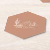 Woestijnvibes Trouwlandschap Terra Cotta ID1019 Kartonnen Onderzetters (Schuin)