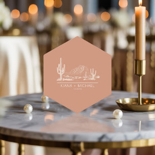 Woestijnvibes Trouwlandschap Terra Cotta ID1019 Kartonnen Onderzetters