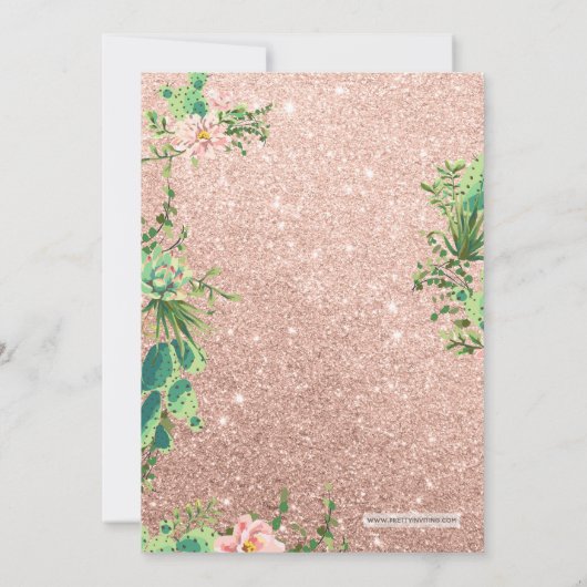 Woestijnvlucht Glitter 4 Vierde uitnodiging op zat (Achterkant)