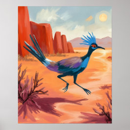 Woestijnvogel Zuidwestelijk Landschap Wandkunst Poster