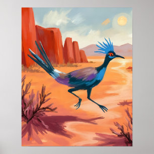 Woestijnvogel Zuidwestelijk Landschap Wandkunst Poster