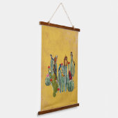 WOESTIJNVOGELS HANGEND WANDKLEED (Gebogen)