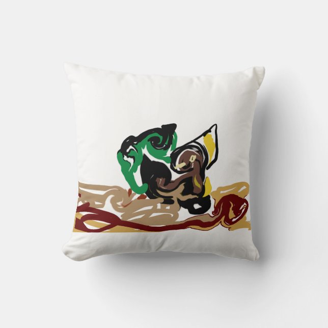 Woestijnvos kunst kussen (Voorkant)