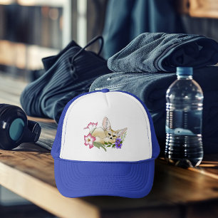 Woestijnvos Pink Paarse Bloemen Mooie Blauwe Botan Trucker Pet