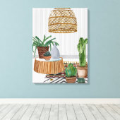 Woestijnvuren I Canvas Afdruk (Insitu (Houten vloer))