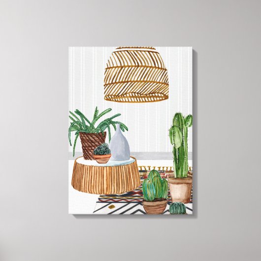 Woestijnvuren I Canvas Afdruk (Voorkant)