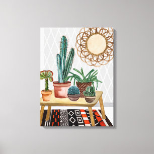 Woestijnvuren IV Canvas Afdruk
