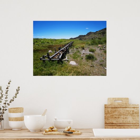 woestijnwaterloop poster (Keuken)