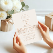 Woestijnweg Westerne bruiloft Kaart