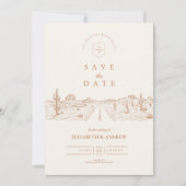 Woestijnweg Westerne bruiloft Save The Date (Voorkant)