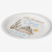  woestijnwild west Western 1e verjaardag Papieren Bordje (Gekanteld)