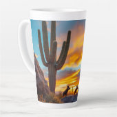 Woestijnwilde varkens Javalina Arizona Latte Mok (Linkerhoek)