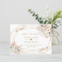 Woestijnwitte rozen Pampas Grass Gold Wedding