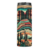 Woestijnwolven in een tribaal landschap thermosbeker (Achterkant)