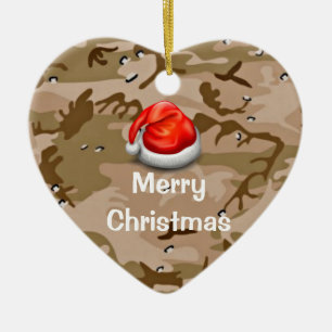 Woestijnzand Camo T-shirt Kerst Ornament