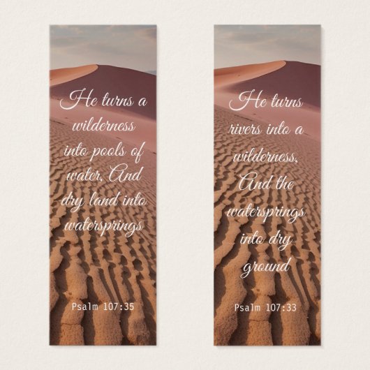 Woestijnzand Duin Desolation Elegante Bijbel Verse Mini Visitekaartjes (Voorkant /achterkant)