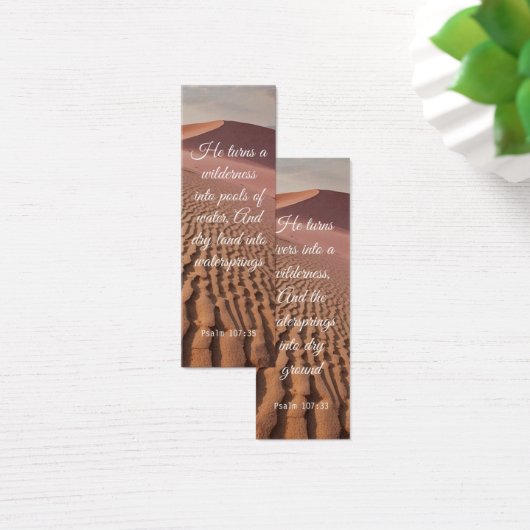 Woestijnzand Duin Desolation Elegante Bijbel Verse Mini Visitekaartjes (Bureau)