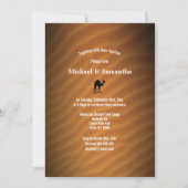 Woestijnzand rode kameel silhouet zwarte bruiloft kaart (Voorkant)