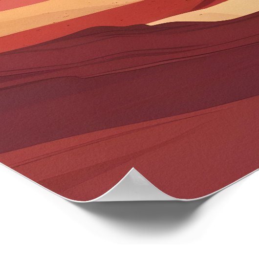 Woestijnzonsondergang Abstracte achtergrond - Warm Poster