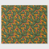 woestijnzonsondergang cadeaupapier (Vlak)